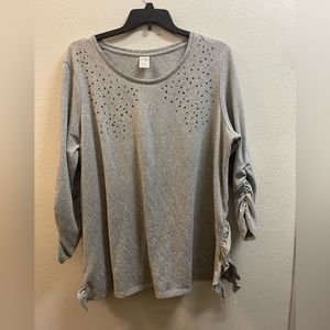 Terra & Sky 2x Gray Sweater with Jewels